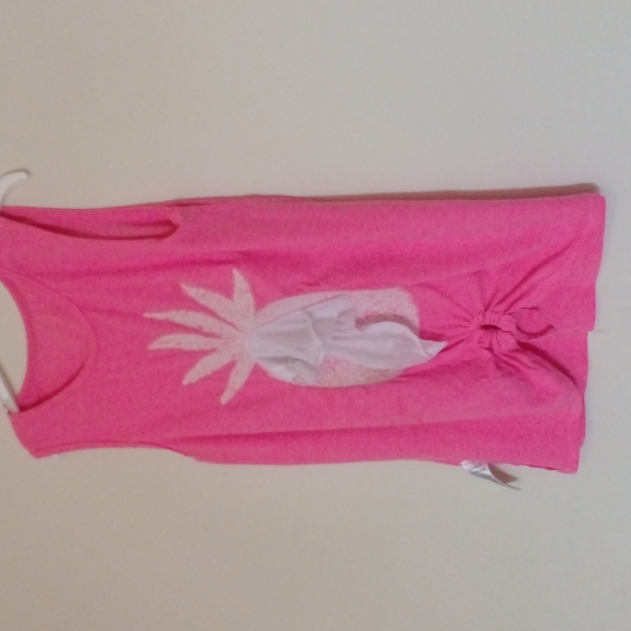 Cynthia Rowley kid sz 12 pink tank top with pineapple on the front GUC - Picture 9 of 10